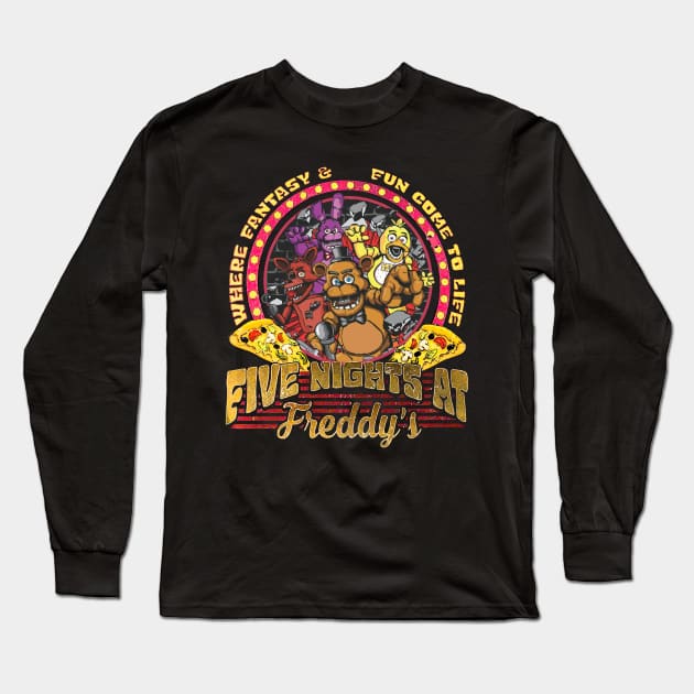 Five nights at freddys party Long Sleeve T-Shirt by huskaria